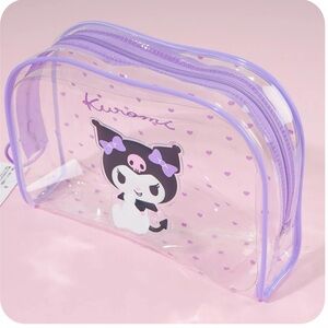✅Sanrio Character Kuromi Hearts Clear Pouch